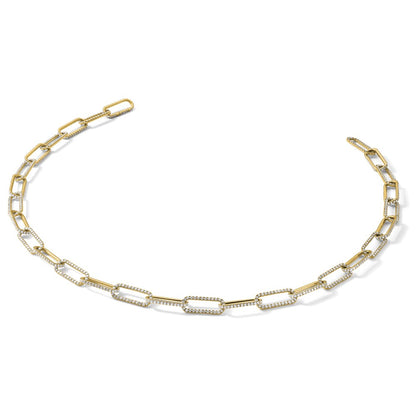 True Origin 14K Yellow Gold 8 5/8 carat Lab Grown Diamond VS+ F+ 18 in Complete Link Necklace