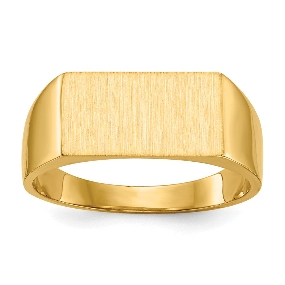 10K Yellow Gold 13.0x7.0mm Closed Back Signet Ring