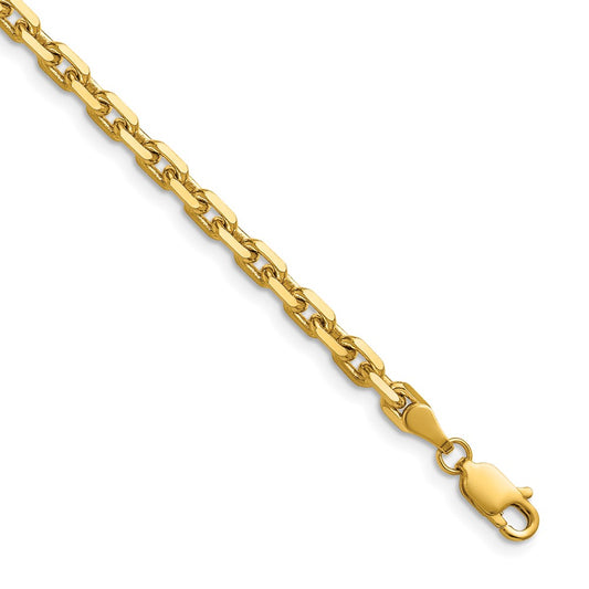 14K Yellow Gold 3.90mm D/C French Link 30 Inch Chain
