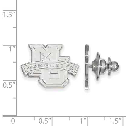 14K White Gold LogoArt Marquette University Lapel Pin