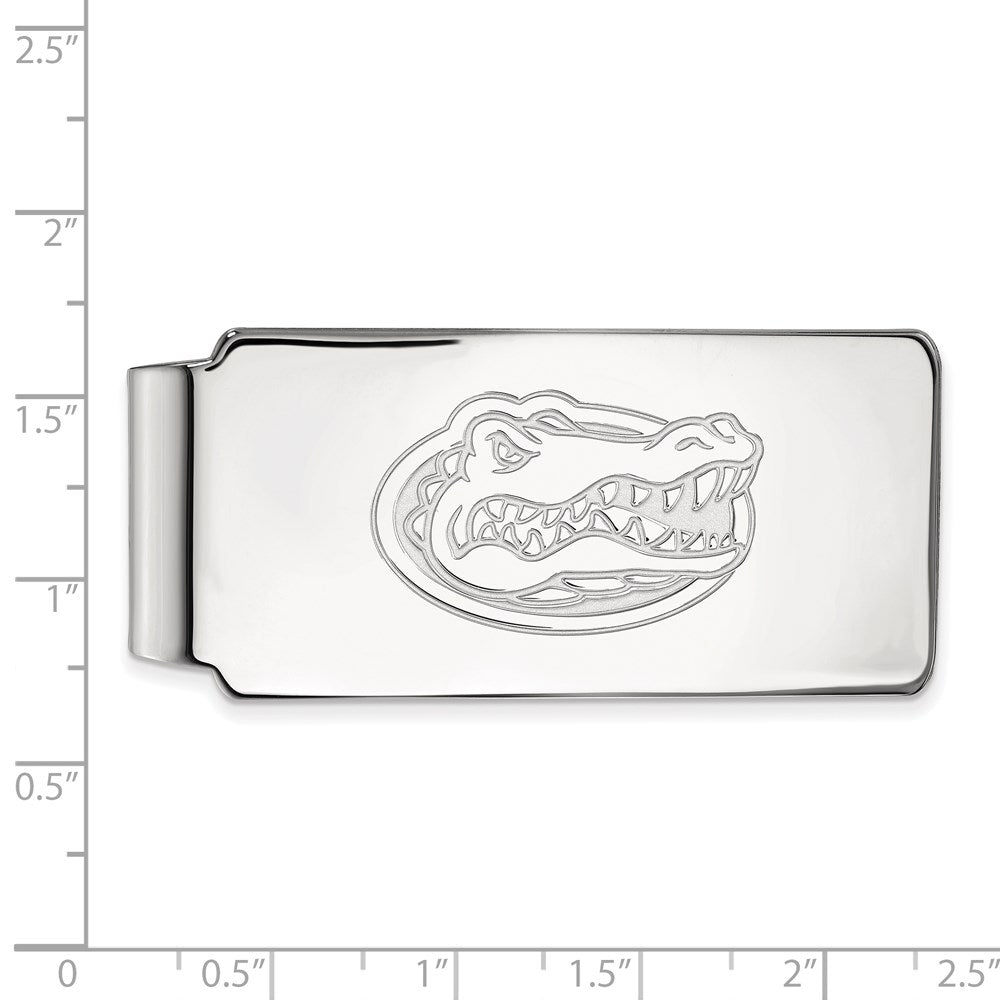 10K White Gold LogoArt University of Florida Gator Money Clip