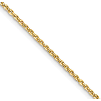 14K Yellow Gold 1.4mm D/C Forzantine Cable 30 Inch Chain