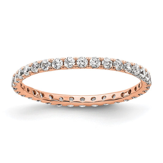 True Origin 14K Rose Gold 1/2 carat Lab Grown Diamond VS+ F+ Size 5 Complete Eternity Wedding Band Ring