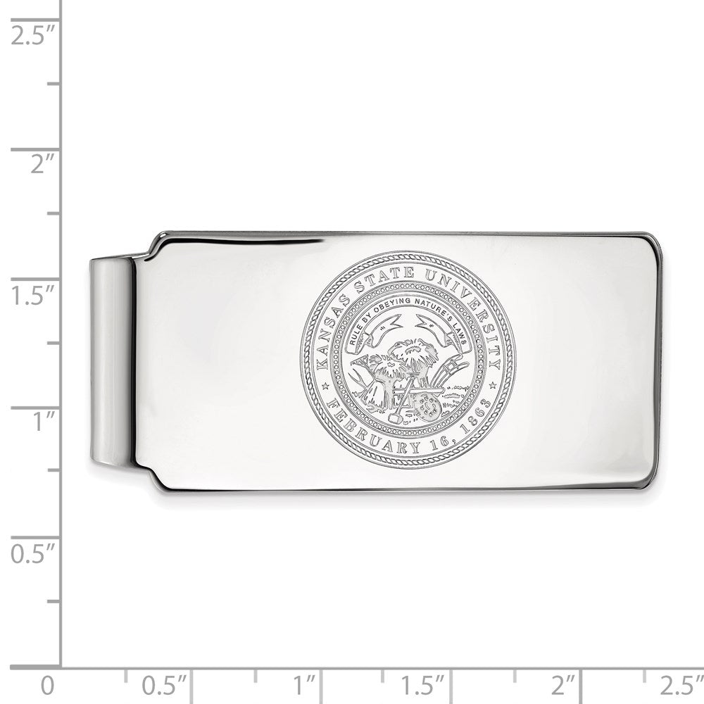 10K White Gold LogoArt Kansas State University Crest Money Clip
