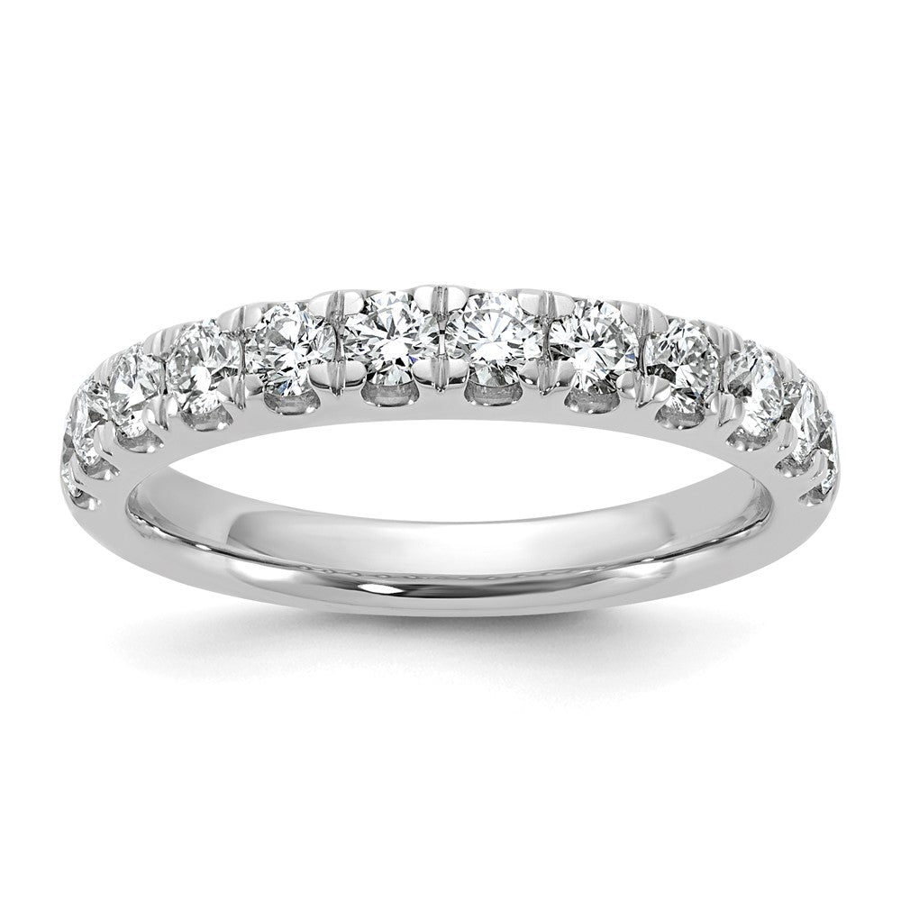 14K White Gold 7/8 carat Lab Grown Diamond VS+ F+ Complete Wedding Band Ring