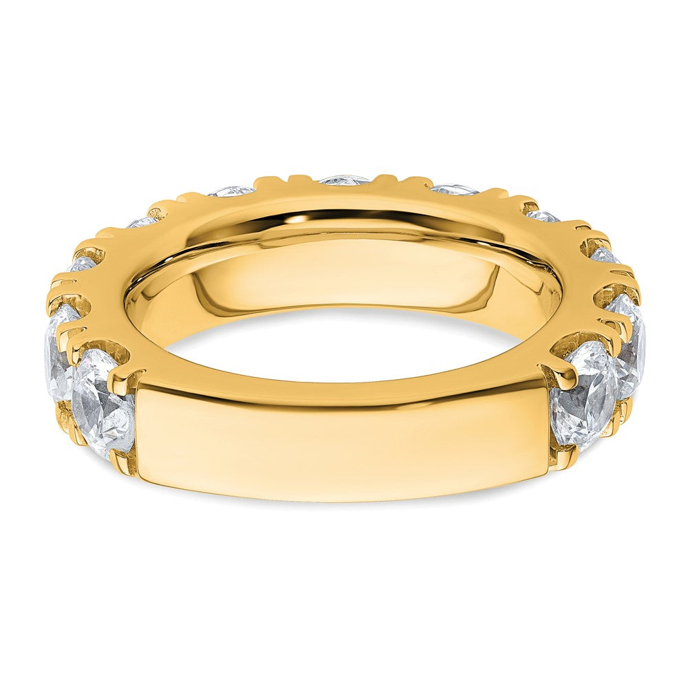 14K Yellow Gold 5 1/3 carat Lab Grown Diamond VS+ F+ Complete Wedding Band Ring