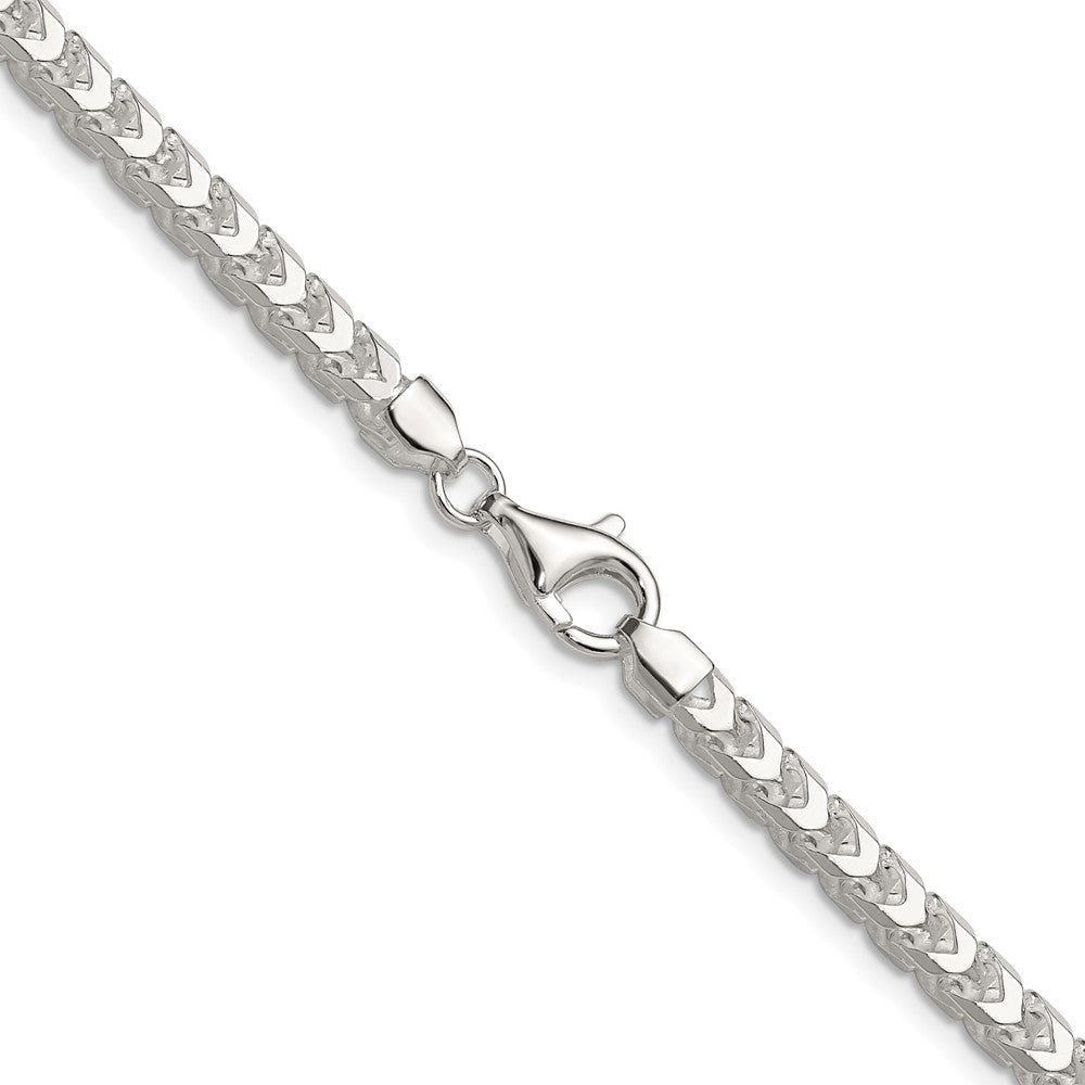Sterling Silver 4.7mm D/C Square Franco 26 Inch Chain