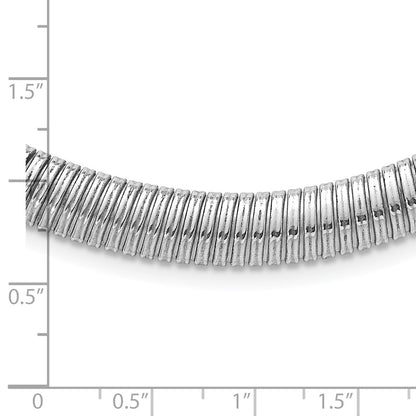 Sterling Silver Rhodium-plated Polished 9mm Cubetto 17.5 Inch Necklace