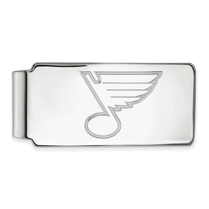 10K White Gold NHL LogoArt St. Louis Blues Money Clip