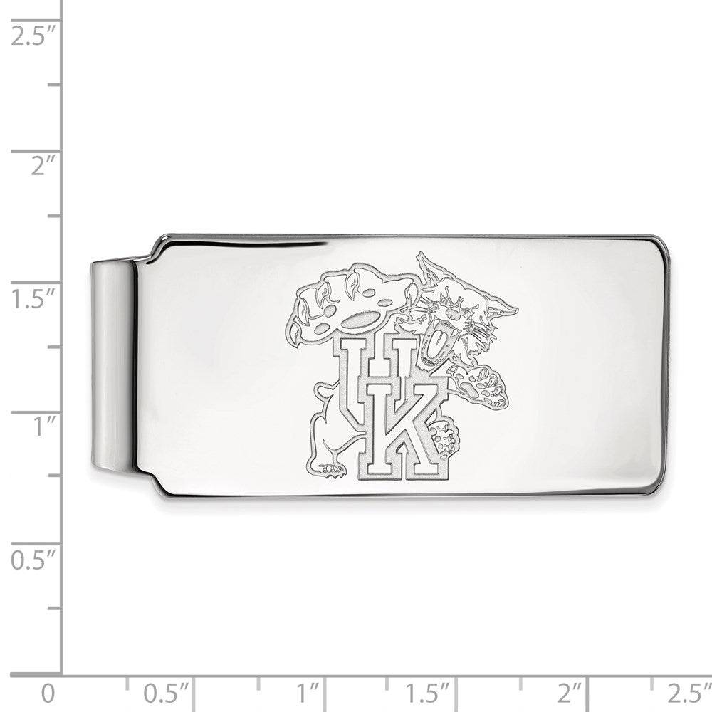 10K White Gold LogoArt University of Kentucky U-K Wildcat Money Clip