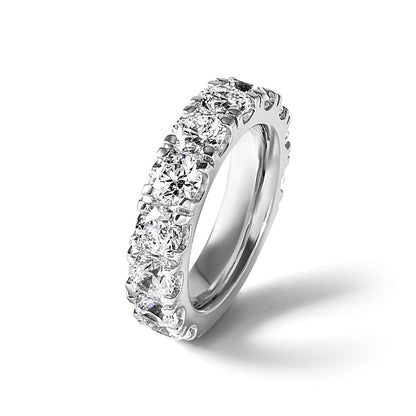 14K White Gold 5 1/3 carat Certified Lab Grown Diamond VS/SI+ G+ Complete Wedding Band Ring
