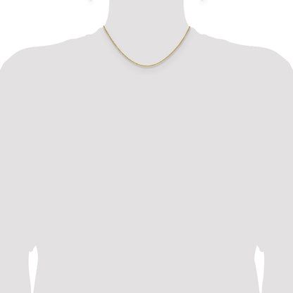 14K Yellow Gold 1.4mm D/C Forzantine Cable 16 Inch Chain