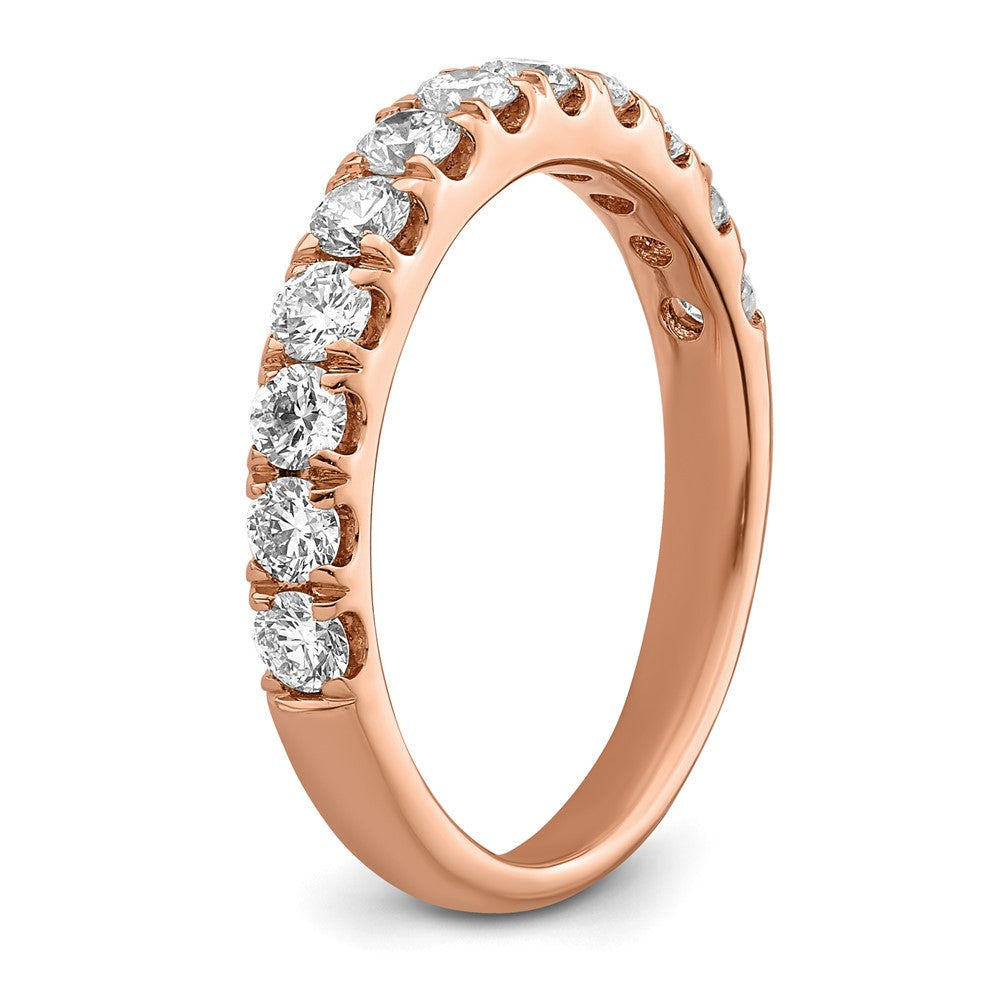 True Origin 14K Rose Gold 7/8 carat Lab Grown Diamond VS+ F+ Complete Wedding Band Ring