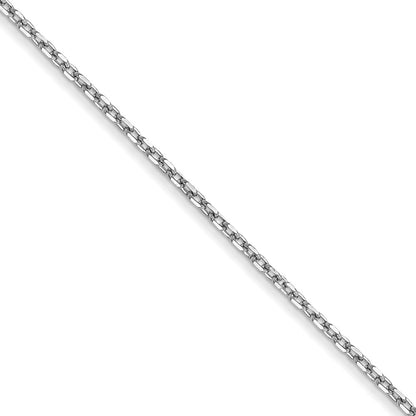 14K White Gold 1.0mm D/C Forzantine Cable 30 Inch Chain