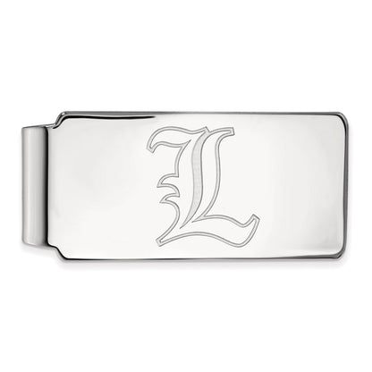10K White Gold LogoArt University of Louisville Letter L Money Clip
