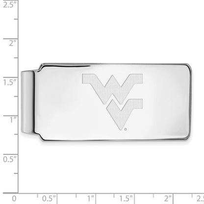 10K White Gold LogoArt West Virginia University W-V Money Clip