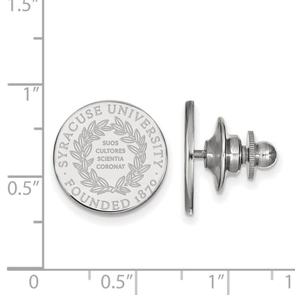 14K White Gold LogoArt Syracuse University Crest Lapel Pin