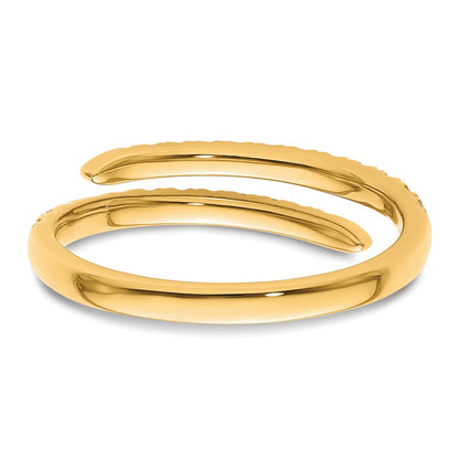 True Origin 14K Yellow Gold 3/8 carat Lab Grown Diamond VS+ F+ Complete Fashion Wedding Band Ring