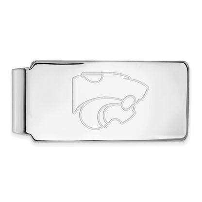 10K White Gold LogoArt Kansas State University Wildcat Money Clip