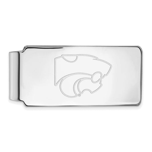 10K White Gold LogoArt Kansas State University Wildcat Money Clip