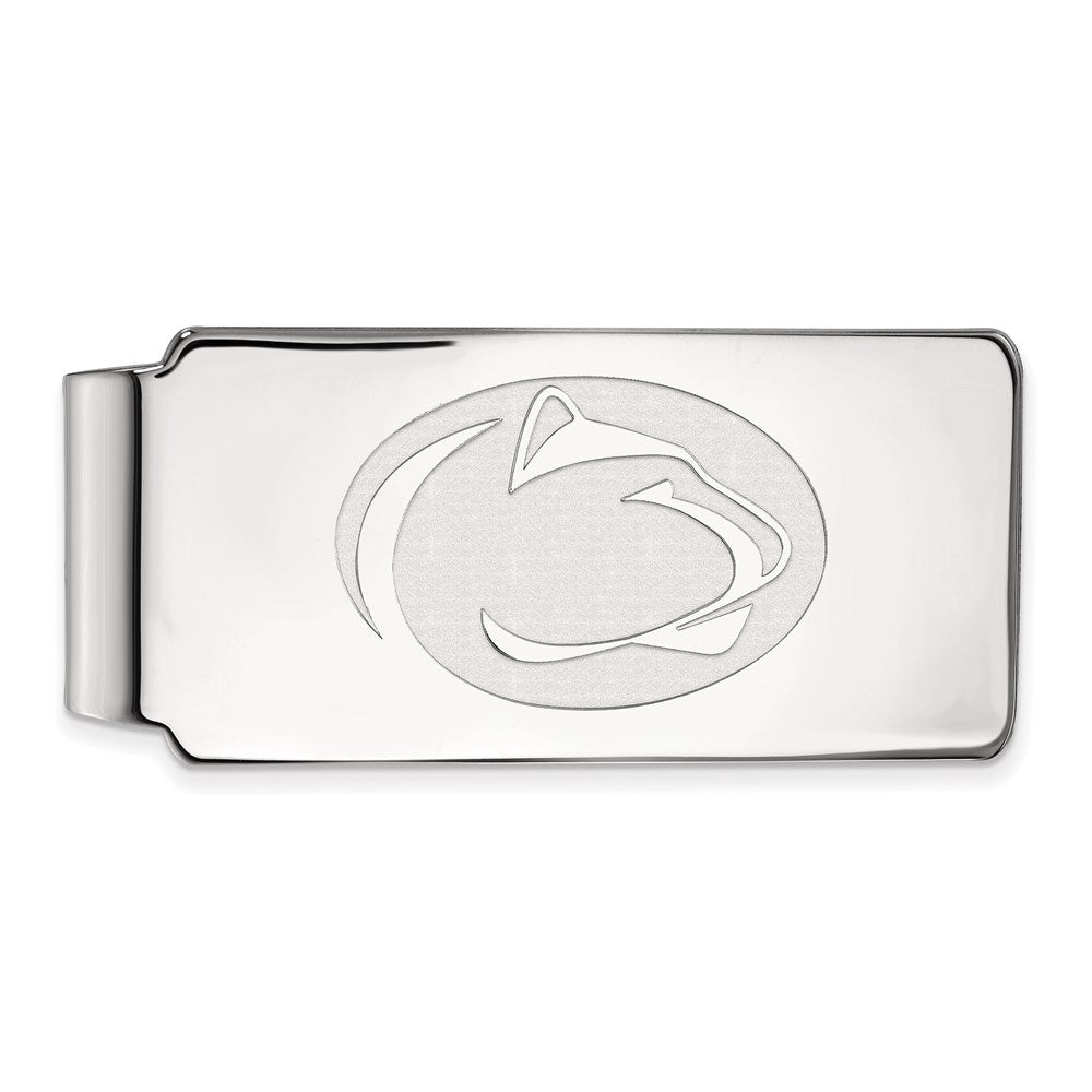 10K White Gold LogoArt Penn State University Lion Money Clip