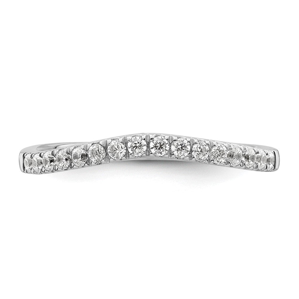 True Origin 14K White Gold 1/2 carat Lab Grown Diamond VS+ F+ Set of Two Complete Wedding Band Rings