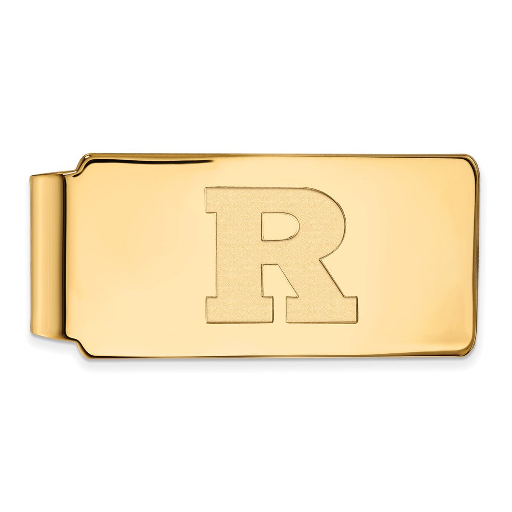 10K Yellow Gold Gold LogoArt Rutgers University Letter R Money Clip