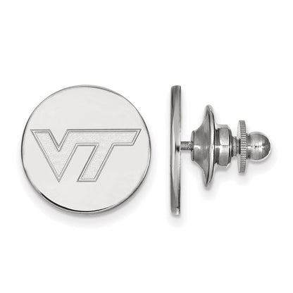 14K White Gold LogoArt Virginia Tech V-T Lapel Pin