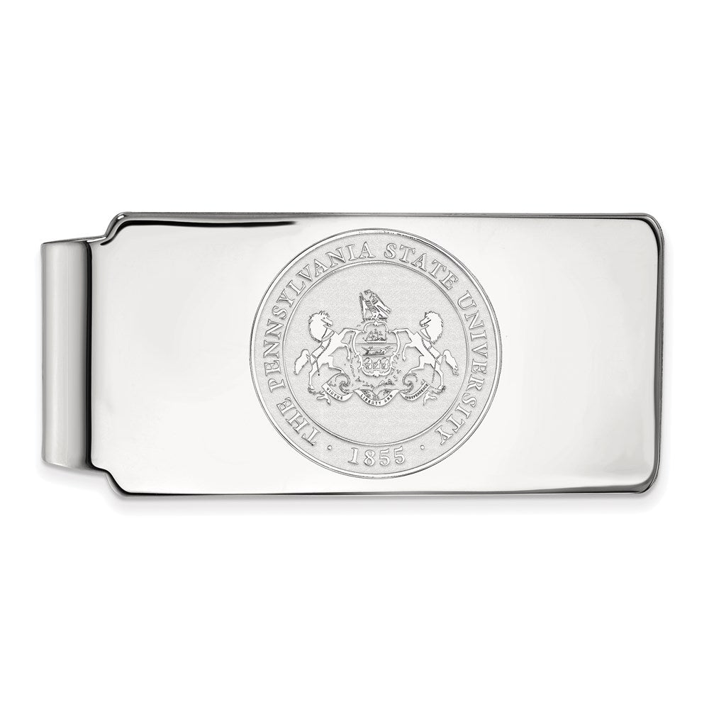 10K White Gold LogoArt Penn State University Crest Money Clip