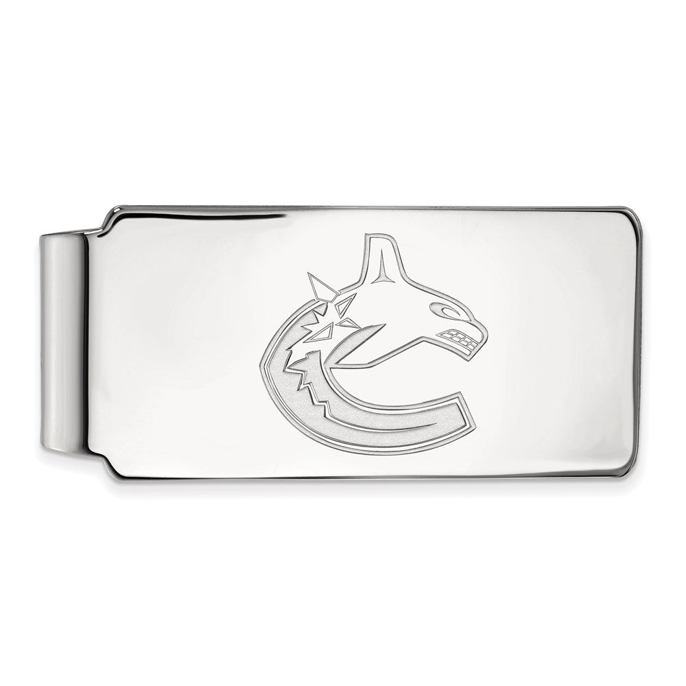 10K White Gold NHL LogoArt Vancouver Canucks Money Clip