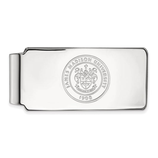 10K White Gold LogoArt James Madison University Crest Money Clip
