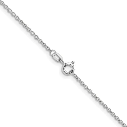 14K White Gold 1.5mm Cable 24 Inch Chain