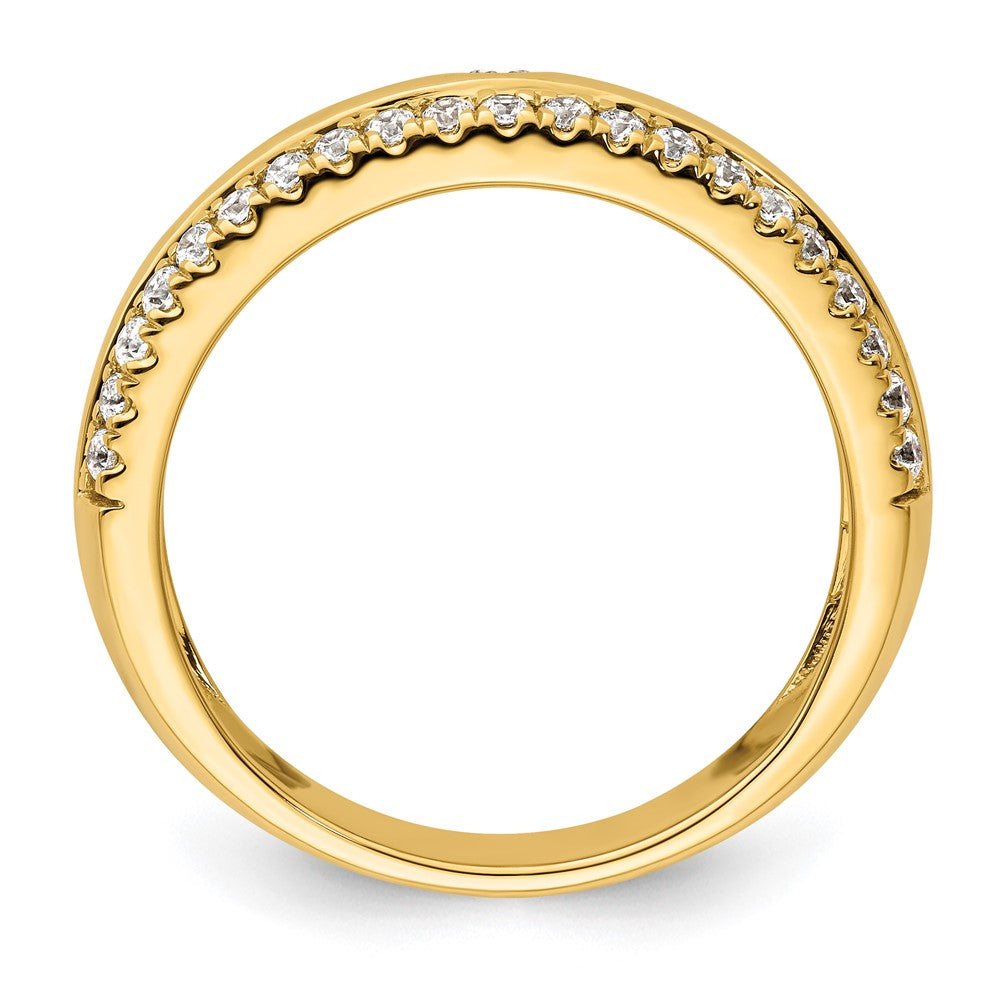 True Origin 14K Yellow Gold Men's 1/2 carat Lab Grown Diamond VS+ F+ Complete Wedding Band Ring