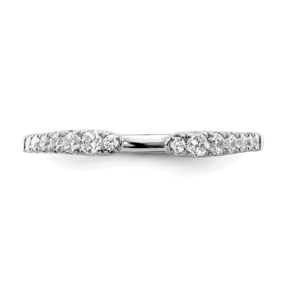 True Origin 14K White Gold 1/4 carat Lab Grown Diamond VS+ F+ Complete Wedding Band Ring