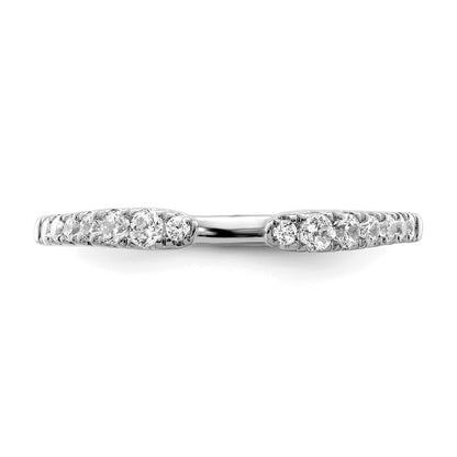 True Origin 14K White Gold 1/4 carat Lab Grown Diamond VS+ F+ Complete Wedding Band Ring