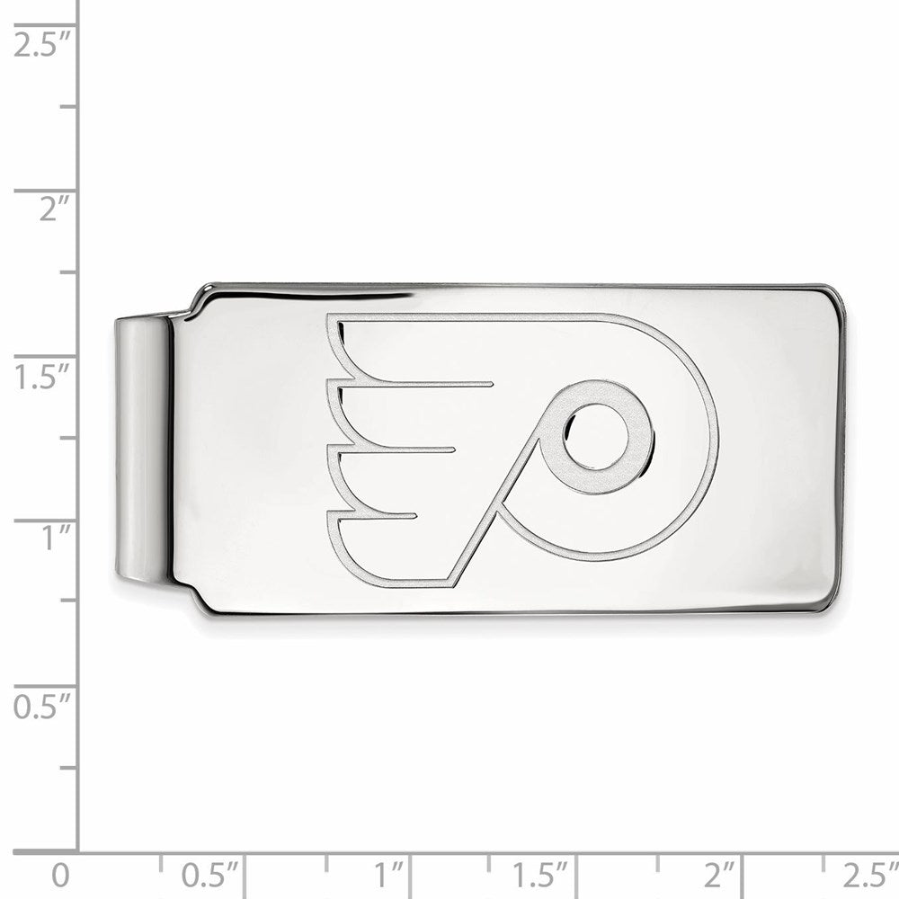 10K White Gold NHL LogoArt Philadelphia Flyers Money Clip