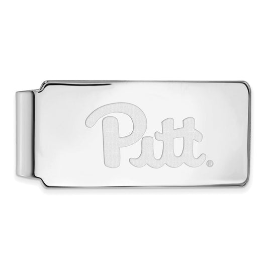 10K White Gold LogoArt University of Pittsburgh Money Clip