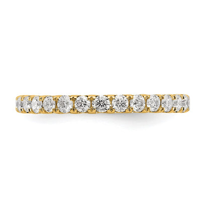 True Origin 14K Yellow Gold 1 carat Lab Grown Diamond VS+ F+ Size 7.5 Complete Eternity Wedding Band Ring