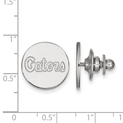 14K White Gold LogoArt University of Florida Gators Script Lapel Pin