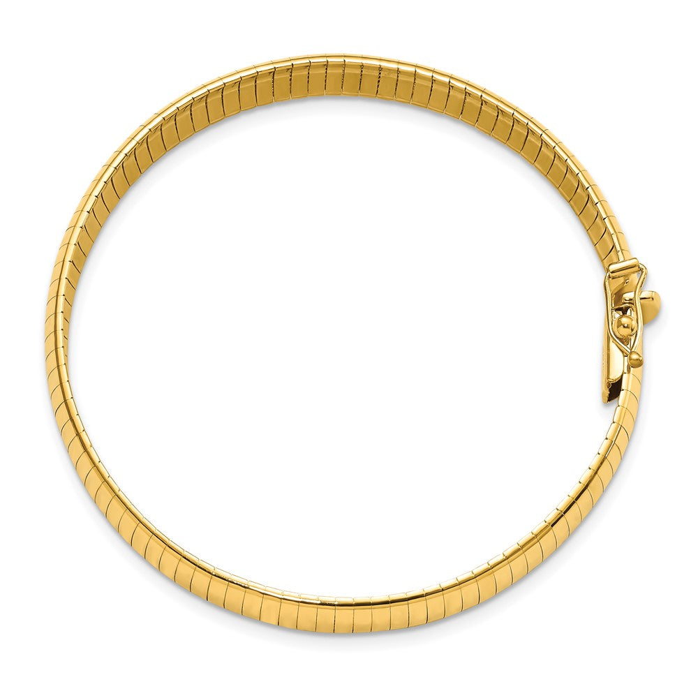14K Yellow Gold 8mm Lightweight Domed Omega Bracelet