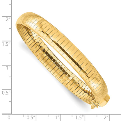 14K Yellow Gold 8mm Lightweight Domed Omega Bracelet