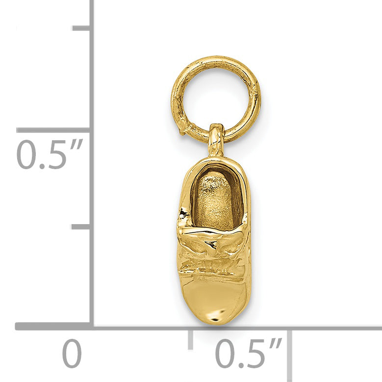 10K Yellow Gold Single Baby Shoe Charm