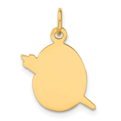 10K Yellow Gold Enameled Artist Palette Charm