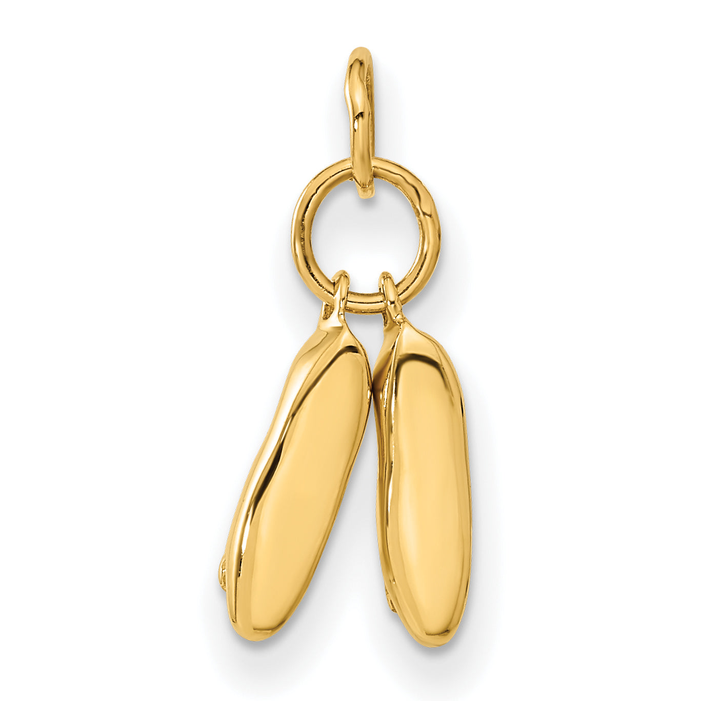 10K Yellow Gold Ballet Slippers Charm