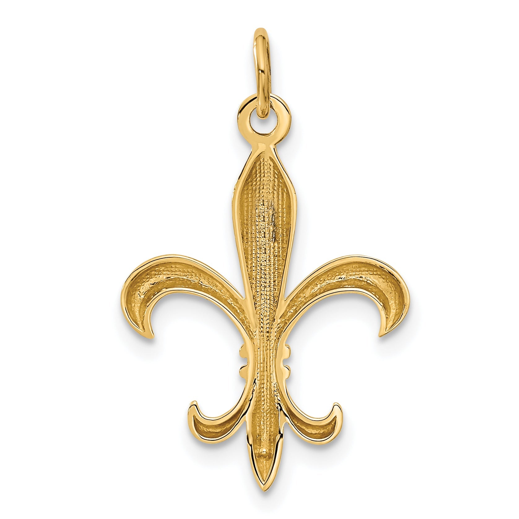 10K Yellow Gold Hollow Fleur De Lis Charm Metal Mold
