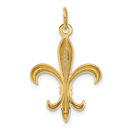 10K Yellow Gold Hollow Fleur De Lis Charm Metal Mold
