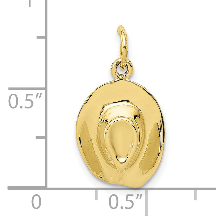 10K Yellow Gold Hat Charm