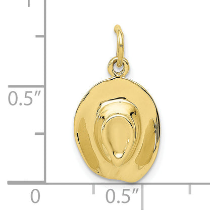 10K Yellow Gold Hat Charm