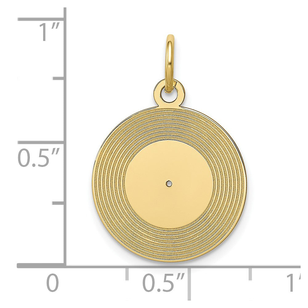 10K Yellow Gold Record Album Charm