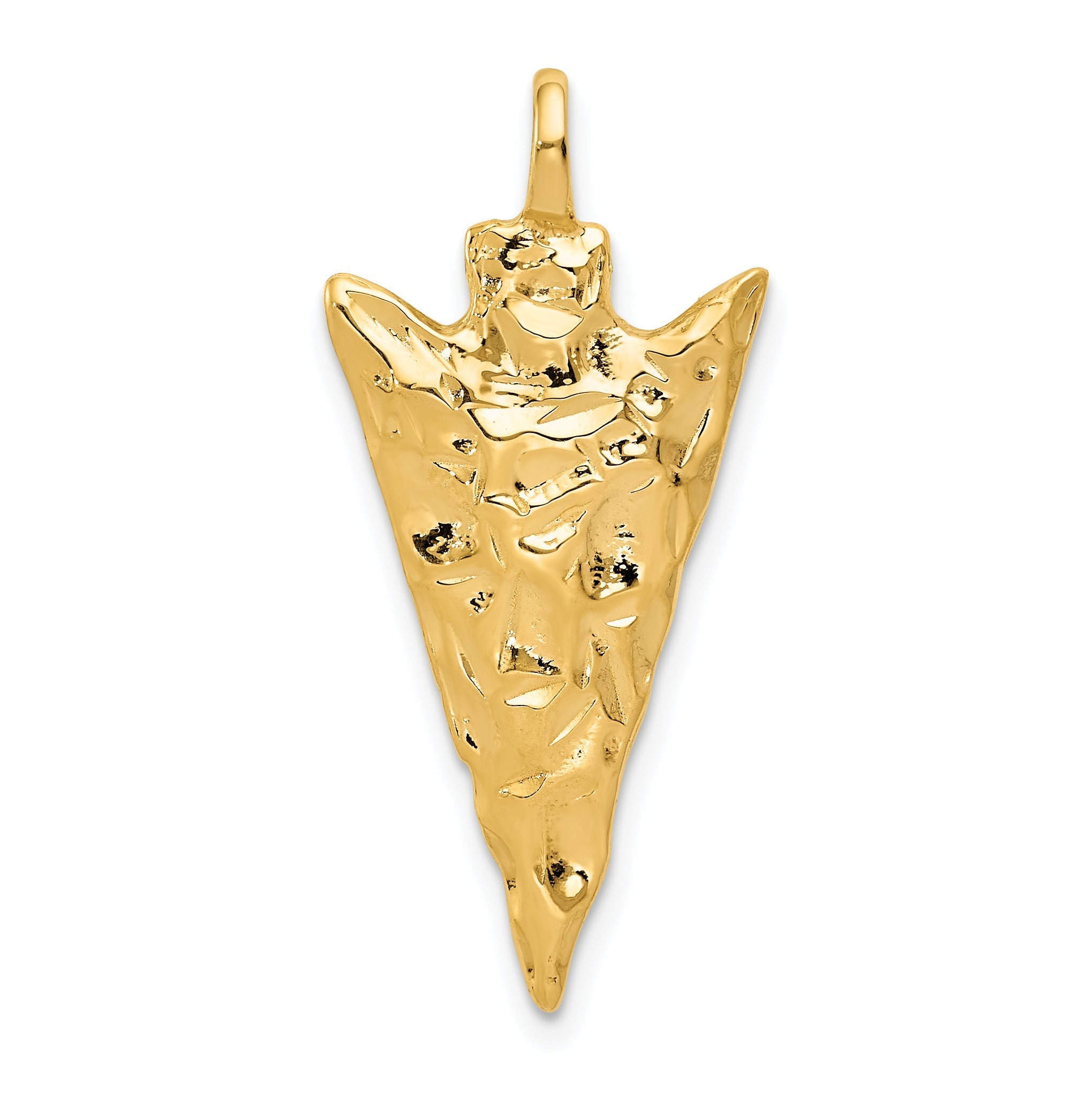 10K Yellow Gold Arrow Head Charm